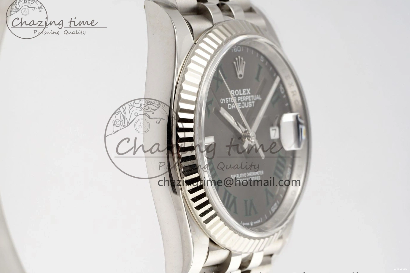 Bracelet Gray Edition 904L Green Roman Best Dial VR3235 Steel 126234 1:1 on DateJust Jubilee 36 Markers Clean 0506